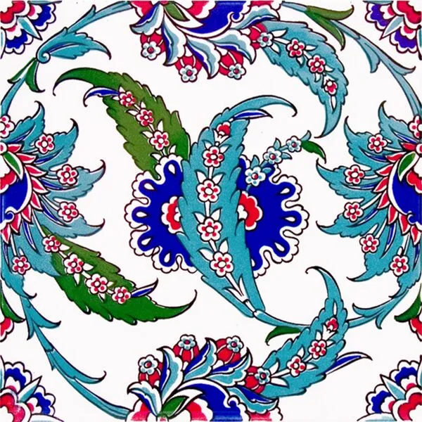 43010001-Armada-Çini-20x20-Cm-AC-1-Kütahya-Çinisi-Hançer-Desenli-Çini-Karo