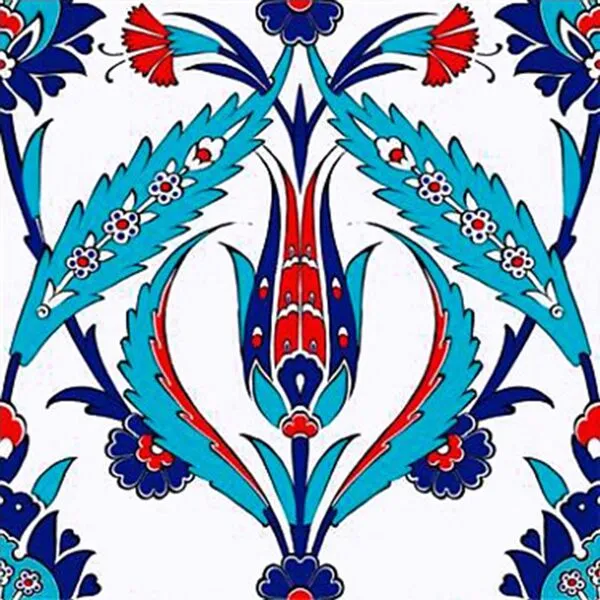 43010002-Armada-Çini-20x20-Cm-AC-2-Kütahya-İznik-Lale-Desenli-Çini-Karo